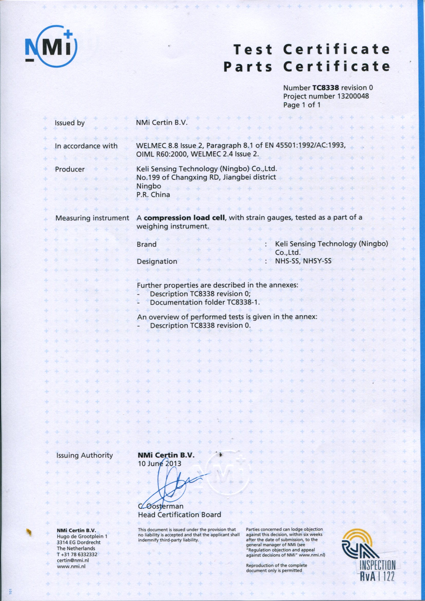 OIML-NHS-SS、NHSY-SS-1